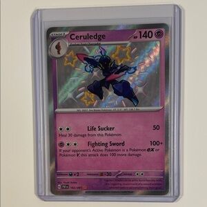 Pokemon Ceruledge Trading Card - Purple and Pink